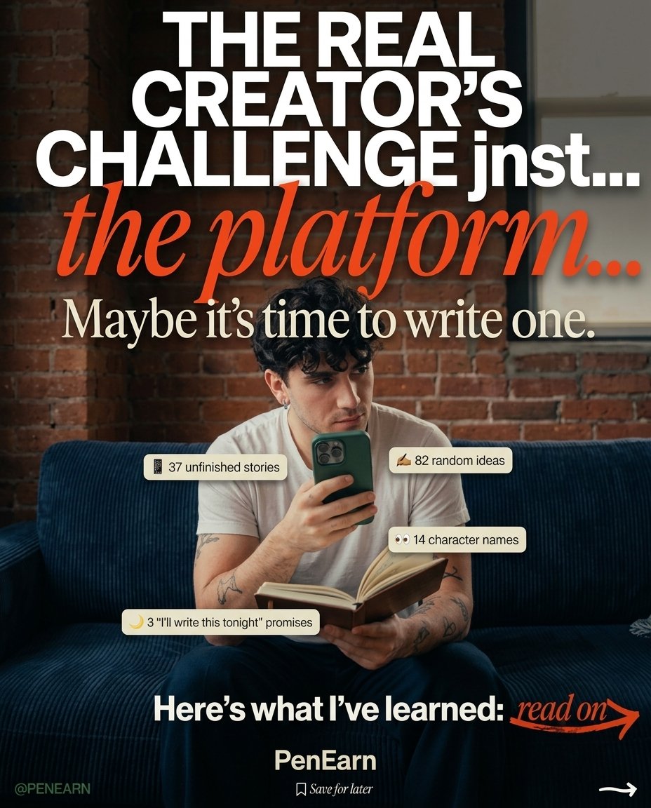 realPenEarn's tweet photo. So… which one of your notes deserves to become a real story?

Tell us the title. 👇🏾

#PenEarn #AfricanWriters #NigerianWriters #WritingCommunity #WritersOfInstagram WriterLife CreativeWriting Storytelling EmergingWriters AfricanStories https://t.co/2P91ofSZez