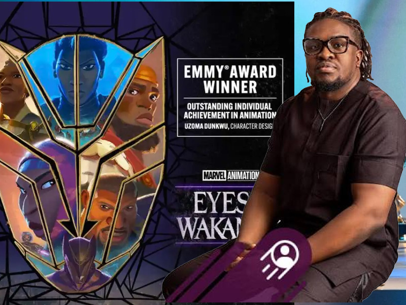 ARISEtv's tweet photo. Lagos-based Nigerian artist Uzoma Dunkwu wins an Emmy for character design on Marvel Animation’s Eyes of Wakanda. https://t.co/KYexPif894 https://t.co/E49khXGdnN