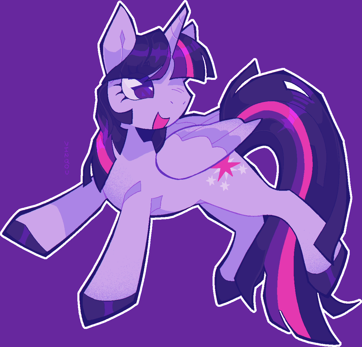Vinqou's tweet photo. purple ponie :3 https://t.co/l7MZQTp1es