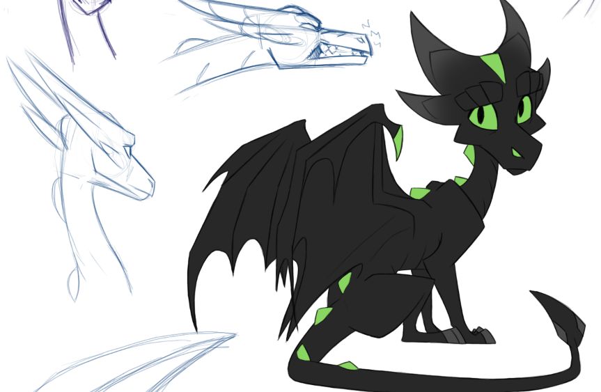 VoiceOf_Dragons's tweet photo. Baby Hex concept sketch from 2022 🐉 
#dragons #sketches https://t.co/3InNvbiJgK