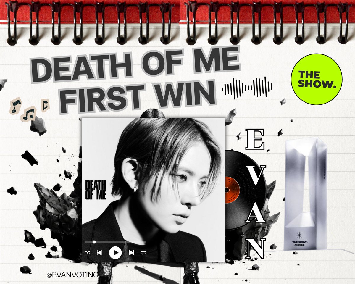 EvanVoting's tweet photo. Congratulations!! 🎉

EVAN takes 1st place on THE SHOW today. This marks “Death of Me” and EVAN’s first win, less than three months after his debut! 🔥

AND A PERFECT SCORE!! 12,000/12,000 🔥🔥🔥🔥

DEATH OF ME FIRST WIN 
#EVAN #에반 #DeathOfMe1stWin 
#EVAN1stWin @h_evva_n @evan_officialJP