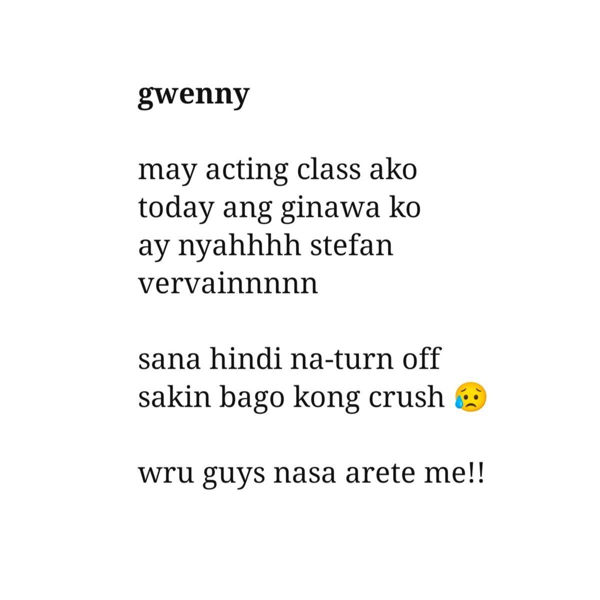 ririireads's tweet photo. there's only two mention of arete in otr. si gwen na worried na maturn off ang bago niyang crush at si russ na tambay sa arete (para panoorin si gwen?) 👀 https://t.co/nlLHiUUIDK