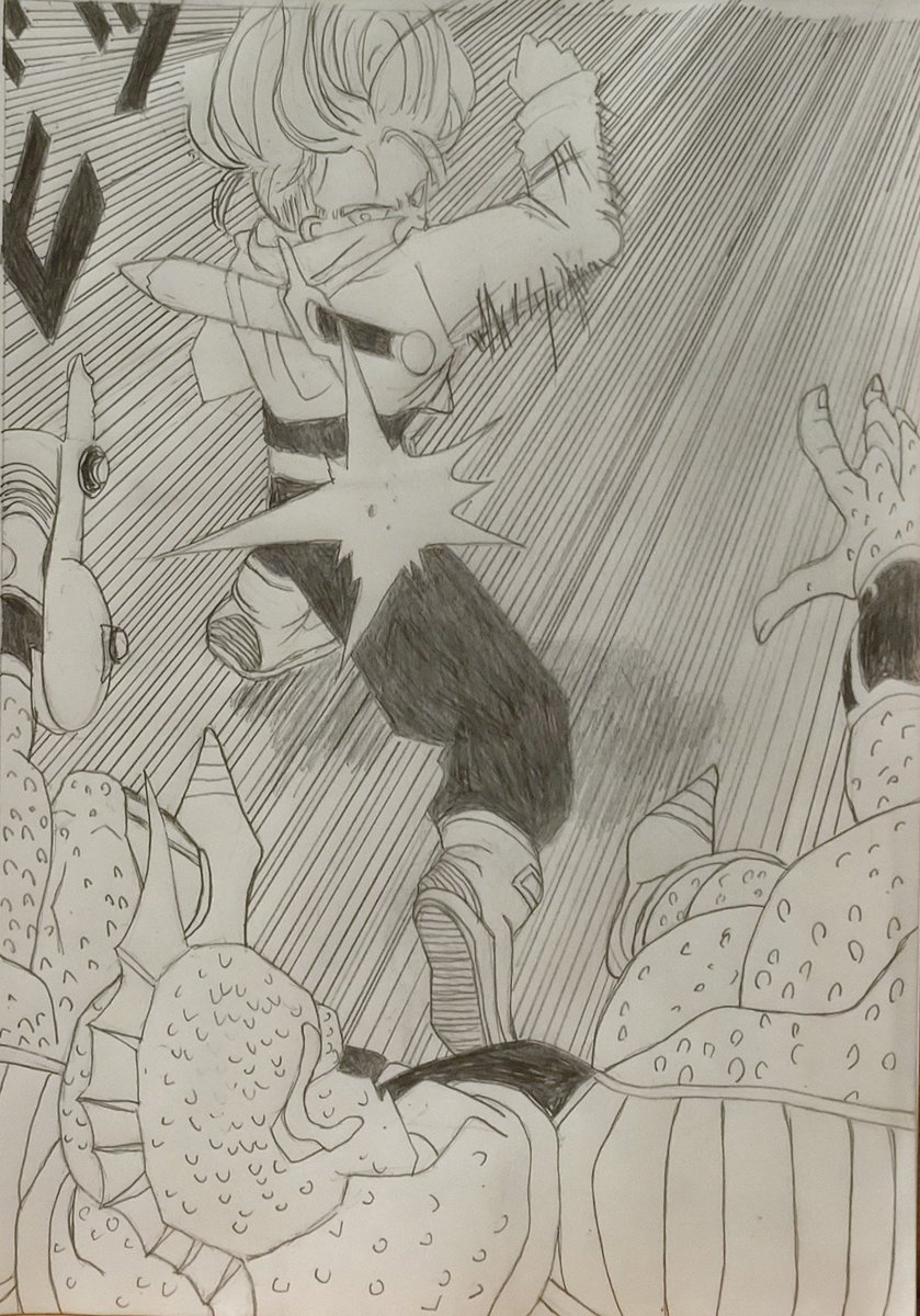 0505fuku0121's tweet photo. 最近は新しいパート先になってまだ気持ちに余裕が無くて全然お絵描きできずー。

とりあえず昔描いたトランクスを3枚再掲しよう。

色々拙くてすみません💦2枚目は消失点を見失い、集中線が曲がっていますが許してほしいです。

トランクス大好き❤️またたくさん描きたいな✨ https://t.co/r8uYuIOLqM