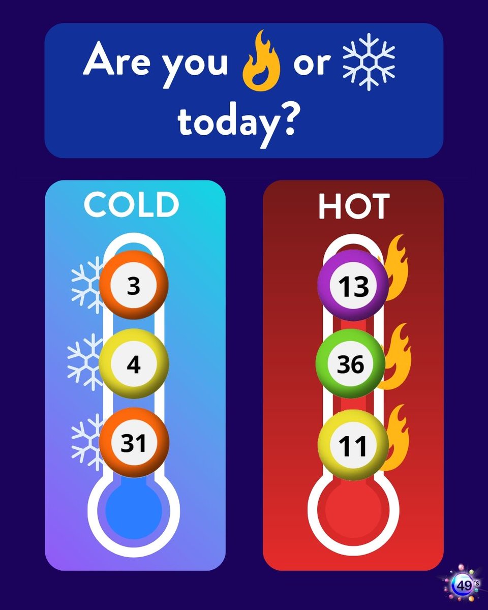 49sdraw's tweet photo. What are you choosing today? 🔥or ❄️?

Let us know below! 👇 

#HotBalls #ColdBalls #49sdraw https://t.co/CTkX13PziH