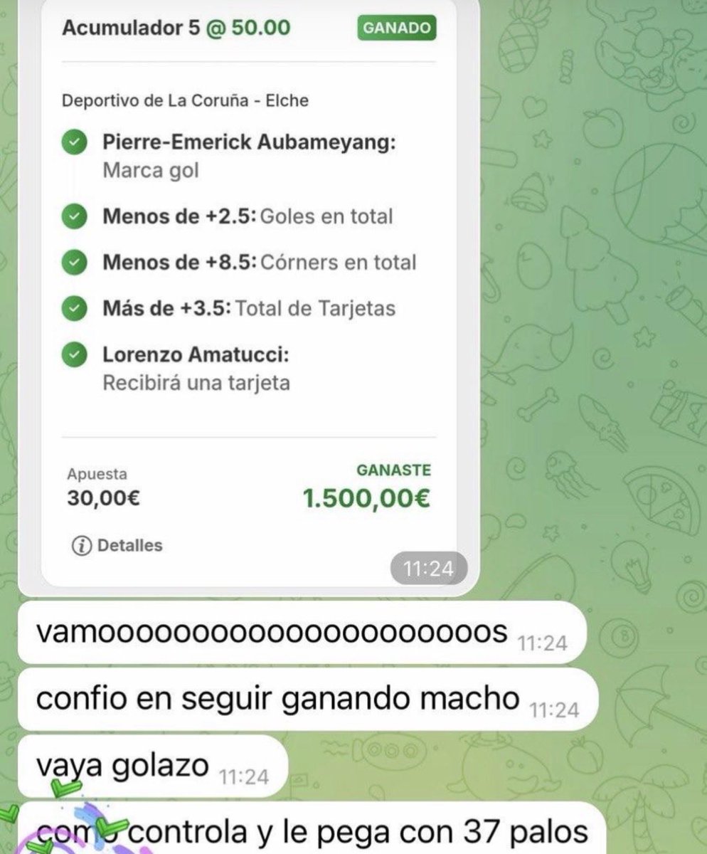 elprodelascombi's tweet photo. ✅✅💥 CUOTÓN 50 ACERTADO 💥✅✅

Otra más que cae en el Deportivo vs Elche ✅🔥

📈 CUOTA 50 VERDE
💰 Seguimos demostrando que aquí se viene a GANAR.

¿Te vas a quedar fuera de la próxima? 👀💸 https://t.co/XjSpdqqgkg