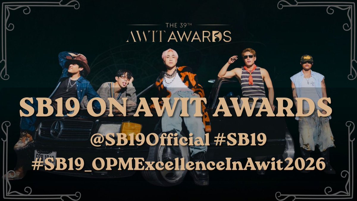 GlobalTrendSB19's tweet photo. A'TIN! It is time to cheer for SB19 for this year's Awit Awards! Let's hope that they bag all 11 nominations tonight. Cheer with us by making our tags trend.

​UPDATED TAGS:

SB19 ON AWIT AWARDS
@SB19Official #SB19
#SB19_OPMExcellenceInAwit2026 https://t.co/6PR0zc3Mif
