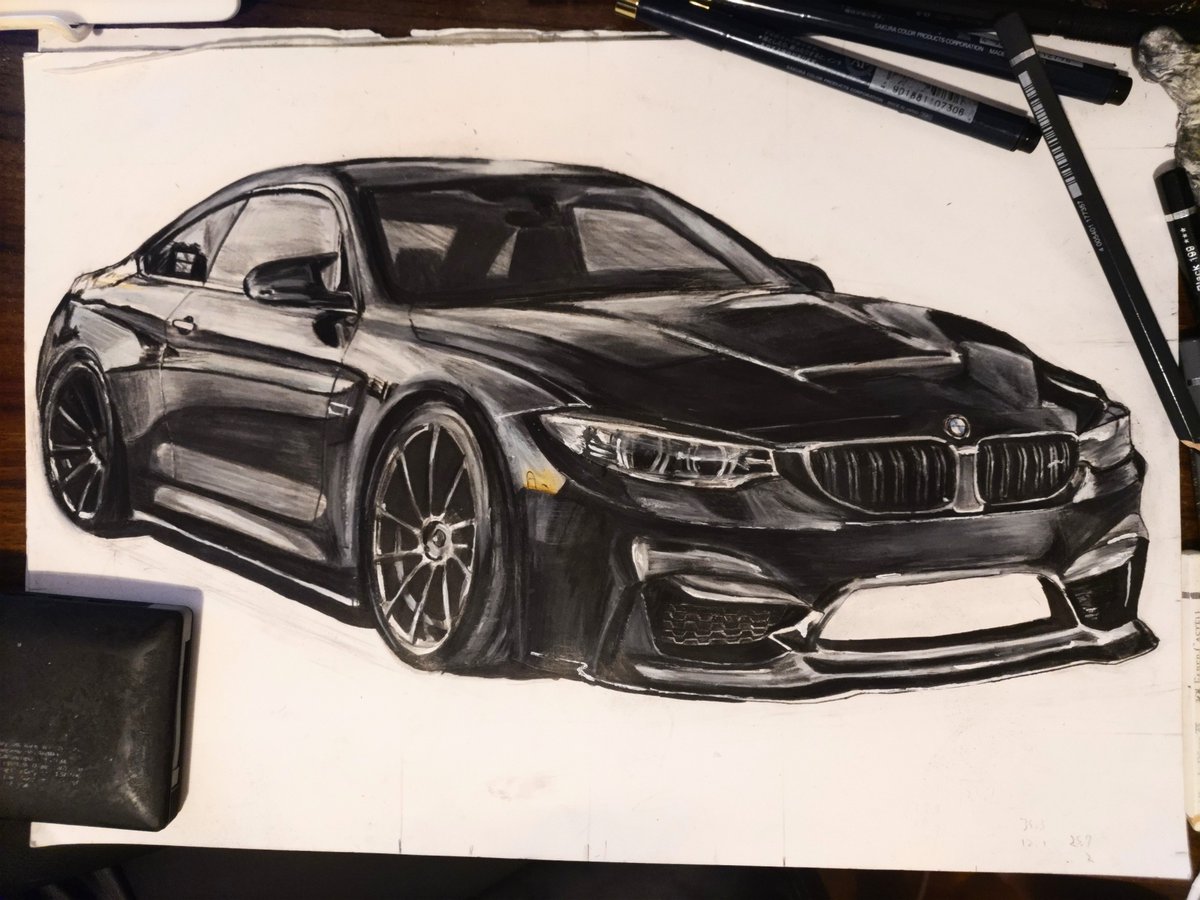1yaKeeee's tweet photo. #アナログ　#コピック　17歳でbmw m2描いてます。 https://t.co/3xDG0Io13s