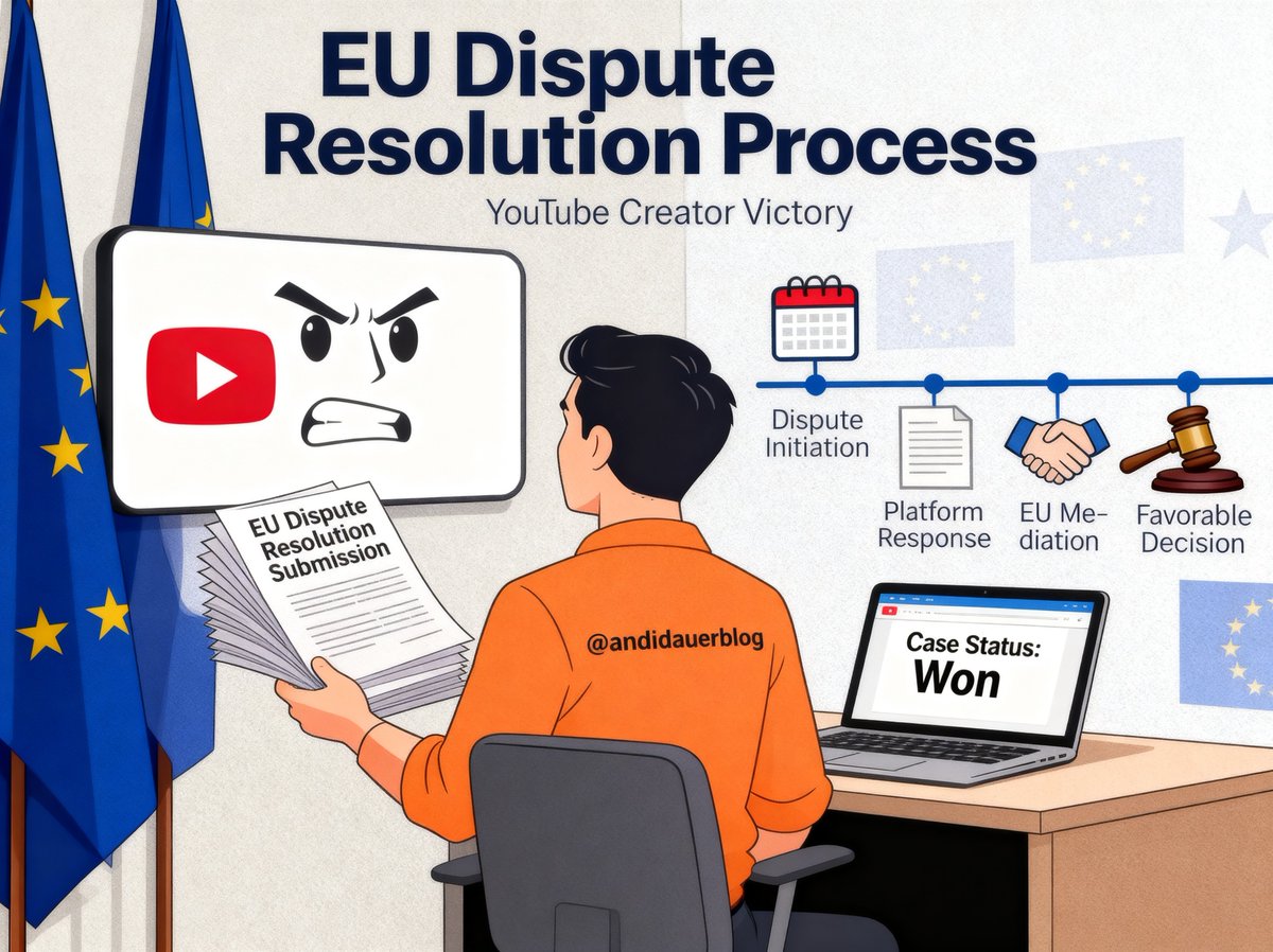 dauerblog's tweet photo. DECISION   under art. 21 of the Digital Services Act   =========================================    **Case number:** 677e1523e86b4d538824    **Google Case ID:** 8-9940000041762   **Date of the decision:** 11/09/2026   **Jurisdiction:** Germany   **Date:** 03/08/2026    ### PARTIES TO THE DISPUTE     **User:** andidauerblog      **Platform:** YouTube   **Company name:** Google Ireland Limited   **Registered address:** Gordon House, Barrow Street, Dublin 4, D04 E5W5,  Ireland    ### I. FACTUAL BACKGROUND    ### I. FACTUAL BACKGROUND    1. On 03/08/2026 (“**User**”) lodged a complaint against  **Google Ireland Limited (“Google”)** via ADR Center Case Management  System ([https://t.co/H4dq6NF2l1](https://t.co/H4dq6NF2l1)).  :customField[caseOverview]   2. :customField[reportedIssue]   3. Pursuant to Article 21 of the DSA the User seeks for the ADR Center  to administer its process in accordance with its Out-of-Court Dispute  Resolution Rules for Online Platform Providers and Service Recipients,  as outlined in Article 21 of the Digital Services Act - Regulation (EU)  2022/2065, effective on the date of filing the Complaint. Upon receiving  the Complaint, the ADR Center verified its admissibility and forwarded  it to Google for a reasoned response. Google registered the complaint  under its case No. 8-9940000041762 and submitted a reply. In its  response, Google maintained its decision to terminate the User's  channel, asserting that the channel repeatedly violated its Nudity and  Sexual Content policy and that no error occurred in its prior  enforcement action.   4. The Complainant submitted additional evidence, including support chat  transcripts and email records, indicating that platform support had  previously advised that placing content in the members area would not  result in strikes, and noting that the channel was terminated without  reaching three strikes. The ADR Center proceeded to render its decision  based on the complete record available.    ### II. LEGAL ANALYSIS    1. **Jurisdiction and Scope of the Digital Services Act (DSA):**      1. ADR Center is [a certified out-of-court dispute-settlement body  (ODS)](https://t.co/CuxIb5ty7y)  pursuant to Decision 501/CONS/24 issued on 18 December 2024 by AGCOM  (Italian Communications Authority) and, by Decision 107/25/CONS of 30  April 2025, may operate in total in 16 EU official languages, i.e.: in  English, Italian, Bulgarian, Croatian, Dutch, French, German, Greek,  Hungarian, Latvian, Lithuanian, Polish, Portuguese, Romanian, Slovak and  Spanish.      2. Under Article 21 DSA, an ODS may handle **only disputes between  users and “online platforms”** concerning:         1. Illegal Content or incompatibility with Provider’s Terms and  Conditions;         2. Removing or disabling access to information;         3. Suspension or termination of user accounts or service  provision;         4. Suspension, termination, or limitation of the ability to  monetize information; and         5. Any other actions taken by online platform providers that  affect users' content or accounts.      3. Under Article 21 DSA, users whose content has been blocked or  removed or whose account has been suspended by a platform are entitled  to select a certified out-of-court dispute settlement body to resolve  their disputes with the service provider. The goal of this provision is  to promote fairness and transparency for users of online intermediation  services by ensuring that there is an easily accessible, transparent and  efficient manner for out-of-court redress in the sphere of internet  intermediary services. By providing for such an out-of-court dispute  settlement mechanism uploaders may select an appropriate out-of-court  settlement body to refer their dispute when their content is blocked or  removed by the platform operator, or when their account or the provision  of the service is suspended or terminated.      4. The application of DSA therefore primarily depends on whether the  service provider, against whom the complaint is filed, qualifies as an  online platform and whether the dispute in question falls under the  scope of art. 20, para. 1 of the DSA, which provides Users with the  right to appeal:         *decision taken by the provider of the online platform ………………………  on the grounds that the information provided by the recipients  constitutes illegal content or is incompatible with its terms and  conditions:*         *(a) decisions whether or not to remove or disable access to or  restrict visibility of the information;*         *(b) decisions whether or not to suspend or terminate the  provision of the service, in whole or in part, to the recipients;*         *(c) decisions whether or not to suspend or terminate the  recipients’ account;*         *(d) decisions whether or not to suspend, terminate or otherwise  restrict the ability to monetise information provided by the  recipients.*      5. YouTube is an online platform because it stores and disseminates  user-generated content at users’ request, in particular by hosting and  making available videos, live streams, comments, channel pages, and  related profile information to the public or specific audiences  depending on users’ settings. This aligns with the DSA’s definition of  an online platform, as YouTube’s primary function is to facilitate the  exchange and publication of information at the request of its users.  YouTube’s decision to disable or restrict access to a user’s channel or  content squarely triggers Article 20(1)(b): “decisions whether or not to  suspend or terminate the provision of the service, in whole or in part,  to the recipients.” Therefore, the case at **hand is admissible as it  concerns precisely a decision to take down or render inaccessible  user-provided audiovisual content and related information through which  dissemination to the public is made—a case that falls within the scope  of review due under Article 21 DSA.**      6. Therefore, an assessment of the merits of the case should be  carried out to determine whether Google’s actions in this case comply  with the DSA.   2. **Google’s actions in the case at hand constitute a breach under  DSA**:      1. YouTube’s **Nudity and Sexual Content** policy prohibits sexually  explicit content intended for sexual gratification. However, YouTube's  guidelines explicitly provide exceptions for content with educational,  documentary, scientific, or artistic (EDSA) context. In enforcing its  guidelines, YouTube must also follow transparent procedural rules  regarding strike issuance and channel termination.      2. In the present case, Google maintained that the User's channel was  terminated due to repeated violations of its Nudity and Sexual Content  policy. However, the record demonstrates that the User's channel ("andi  D.") functions as a documentary archive of historical 1980s/90s sports  footage accompanied by original music. The content serves a clear  documentary function falling within the EDSA exceptions recognised in  Google's policy. Furthermore, support correspondence (Case  9-6666000040919) confirmed that placing the video in the members-only  section was permissible and would not yield a strike. Relying on this  advice, the User moved the video, yet Strike 2 was issued and the  channel was subsequently terminated without reaching the required three  strikes under YouTube's standard enforcement policy.      3. Google failed to provide specific evidence or explanations showing  how the historical sports footage constituted sexually explicit content  for sexual gratification, or why the documentary exception did not  apply. Under Articles 17 and 20 DSA, platforms must handle complaints  diligently, objectively, and non-arbitrarily. Dismissing appeals with  generic automated responses without evaluating EDSA context or past  support guidance violates these procedural requirements.   3. **Proportionality and fundamental rights**:      1. The DSA requires any restriction to be necessary and proportionate  in light of the nature and gravity of the alleged breach, taking into  account users' fundamental right to freedom of expression and  information (Art. 11 EU Charter). Permanently deleting a 13-year-old  channel with over 630 videos based on ambiguous enforcement, despite  explicit prior assurances from support, is manifestly disproportionate. A  proportionate measure would have involved individual content review  considering EDSA context or targeted restrictions rather than complete  account deletion. Consequently, Google's decision to terminate the  channel must be reverted, and the channel fully reinstated.    ### **

III. DECISION ON THE MERITS OF THE CASE**   
 Based on the analysis above, it is concluded that the complaint of  Andreas Dauer against **Google Ireland Limited** with reference to the  User's YouTube channel should be **upheld** under ADR Center ODS rules.    Therefore, **it is hereby decided that Google Ireland Limited should  reinstate the User' s Google YouTube account** andidauerblog.    ### **

IV. COST AWARD**    
Pursuant to Article 21(5) DSA and Article 3.3 of the ADR Center ODS  Schedule of Fees (costs for case resolution applicable for complaints  filed in after 1st September 2025), all costs associated with the  current proceedings in the amount of 500 EUR shall be covered by Google     **This decision is non-binding on the parties under Article 21(2) of the  Digital Services Act. It cannot be appealed and does not affect either  party's right to bring the matter before a competent court in accordance  with applicable law. 
However, failure to comply with this decision may  be reported to the relevant authorities - namely, to the Digital  Services Coordinator in the User's place of residence.**    *This decision is made available on ADR Center Case Management System  at* [https://t.co/H4dq6NF2l1](https://t.co/H4dq6NF2l1), *which is  accessible to both parties and of which the latter has been notified by  email.*