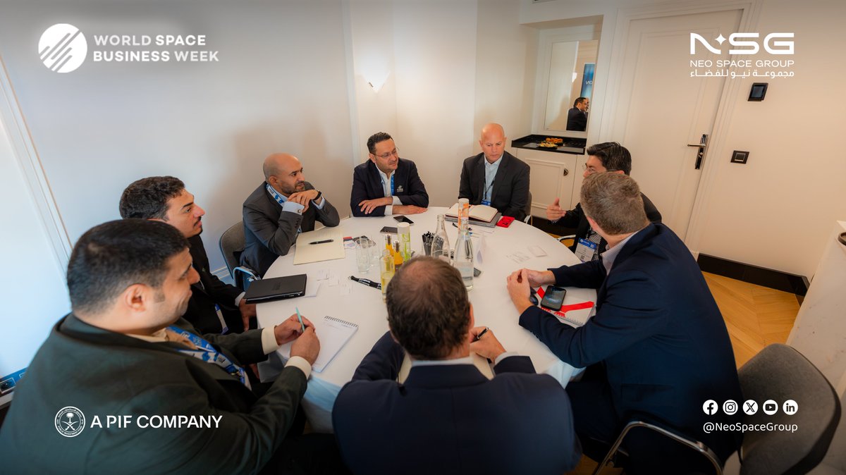 NeoSpaceGroup's tweet photo. Neo Space Group and #STEngineeringiDirect meeting in Paris during World Space Business Week.
Our conversation centered on the technologies that make #satellitecommunications work at scale - ground infrastructure, network platforms, and the capability the Kingdom is building around them.
Thank you to the ST Engineering iDirect team for the engagement.
#NeoSpaceGroup #WSBW2026 #Vision2030 #SATCOM @iDirect