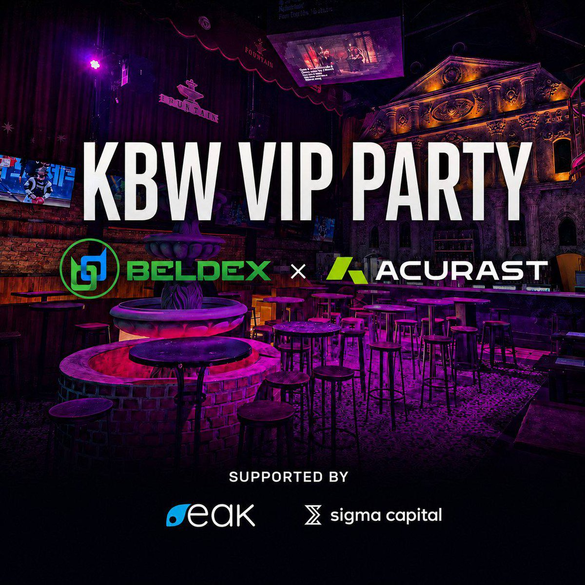 Acurast's tweet photo. Seoul, let’s make some noise!

We’re teaming up with @BeldexCoin to take over Fountain Itaewon for an unforgettable #KBW2026 night on September 30th.

Expect great vibes, valuable connections, top Web3 builders, open bar and killer music!

Spots are strictly limited. 
Register here: https://t.co/3jSKcxwEXA