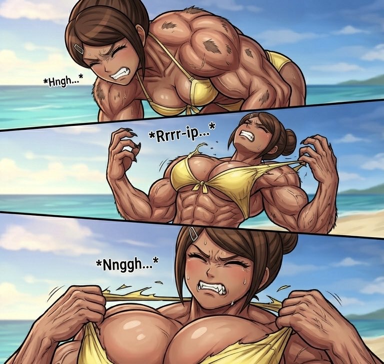 Guyboiy's tweet photo. Aoi Asahina transforming into a werewolf on the beach - Comic Preview

The full version of the comic is available on my patreon: https://t.co/LYDIuvSBjl https://t.co/cBCRErzNcp