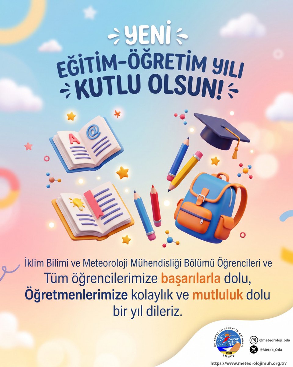 Meteo_Oda's tweet photo. Yeni Eğitim-Öğretim Yılı Kutlu Olsun! https://t.co/3d7QYhxv8T