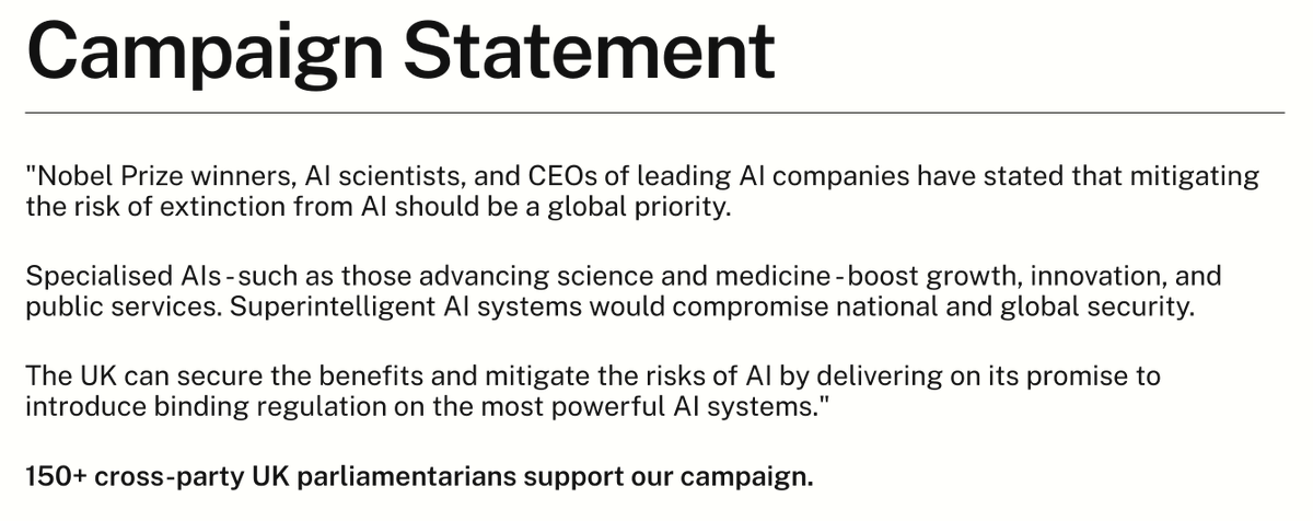 ControlAI's tweet photo. JUST IN: Northern Ireland's Alliance Party has backed our campaign.

All 17 Alliance MLAs in Stormont now support us, along with @SorchaEastwood MP.

Over 150 UK lawmakers now recognize the risk of extinction posed by superintelligent AI and are calling for binding regulation! https://t.co/cLYiGbKVTw
