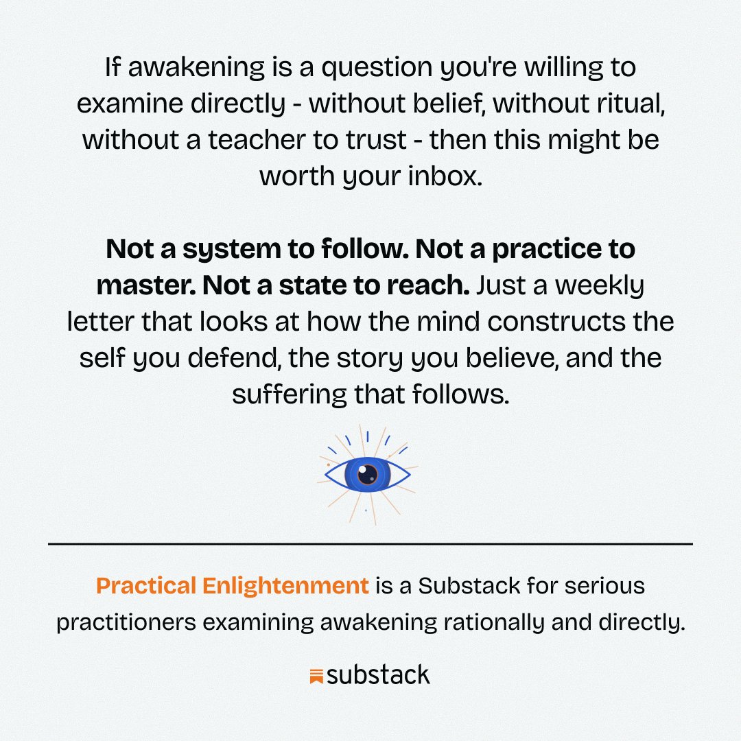 PracticEnlight's tweet photo. One letter a week on enlightenment. Subscribe on Substack and start with the next one.