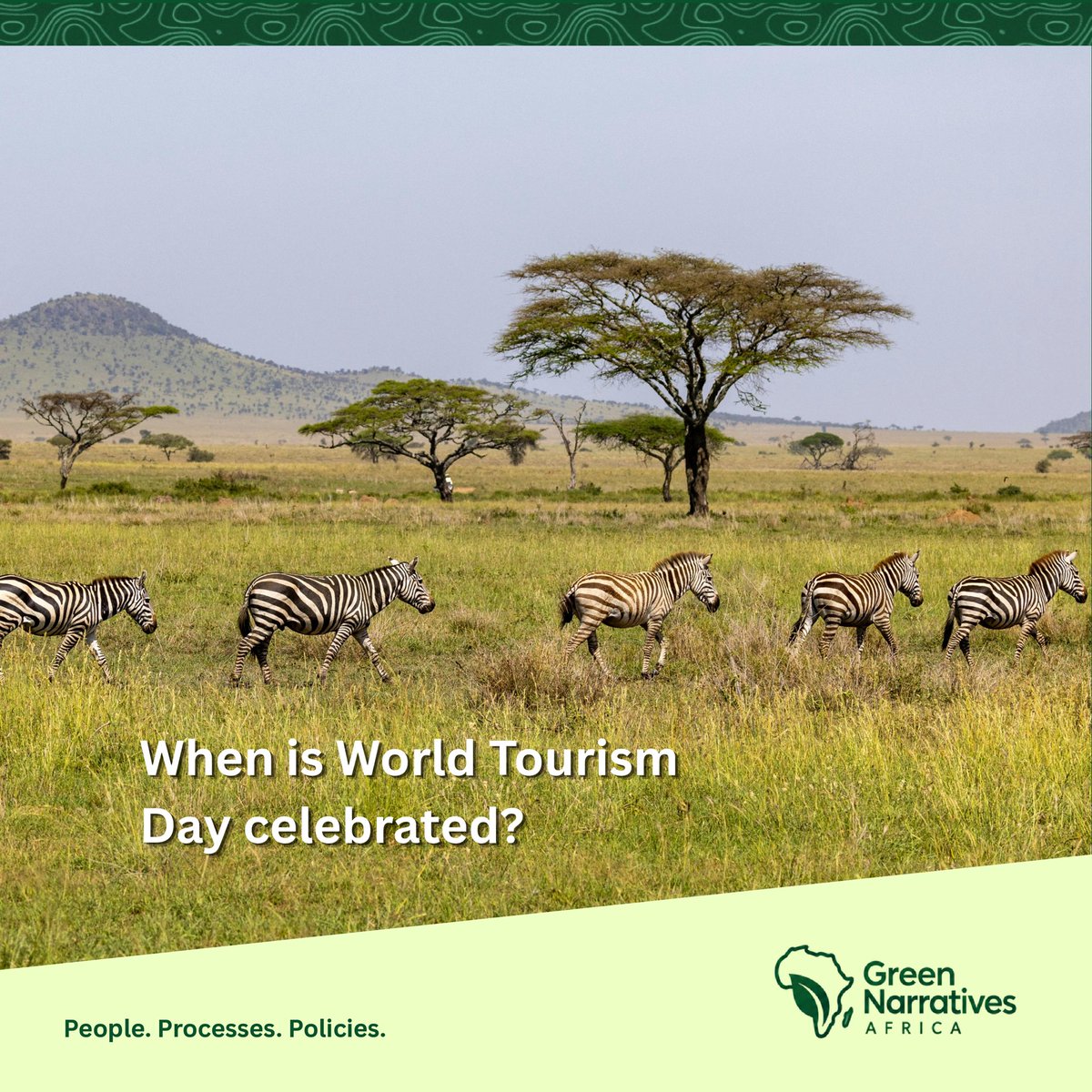 GreeNarratives's tweet photo. #TuesdayTrivia

When is World Tourism Day celebrated?

A. 21 September
B. 27 September
C. 1 October
D. 5 October

Drop your answer in the comments. 👇

#WorldTourismDay #SustainableTourism #Africa https://t.co/BZ068VGdxt