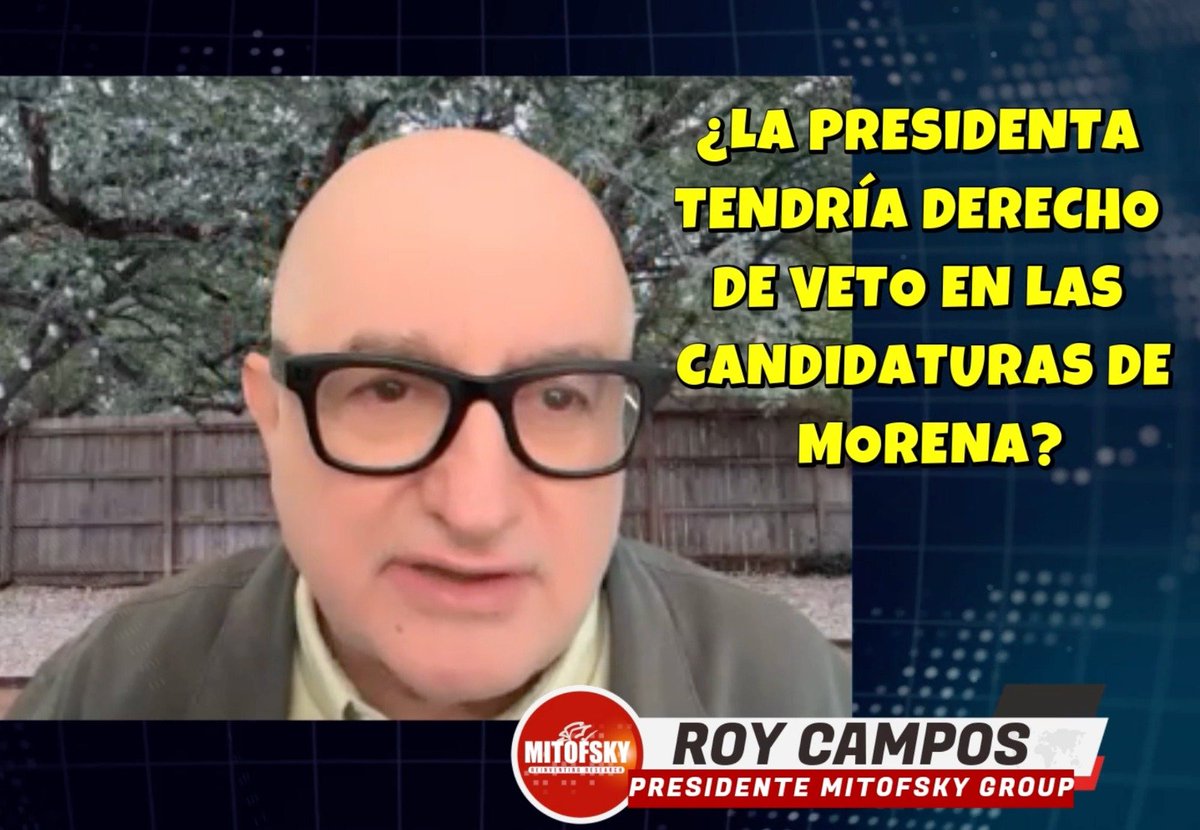 RoyCampos's tweet photo. *Vamos a aceptar que la presidenta no es quien pone las candidaturas de Morena*, incluso aceptemos que las encuestas son las que lo deciden sin mayor intervención que no sea las cuotas de género que el partido establece; pero aun aceptando todo eso, aquí con Patricia Estrada en Oro Noticias, afirmo que la Presidenta Shéinbaum debe tener un derecho de veto, no por otra cosa que porque será alguien con la que deberá cogobernar cada entidad federativa en caso de ganar, sí que *si no tiene derecho de voto, debe tener derecho de veto*

#MEXICO #SHEINBAUM #ENCUESTAS #ROYCAMPOS #MORENA

https://t.co/tDvL3ubNGd