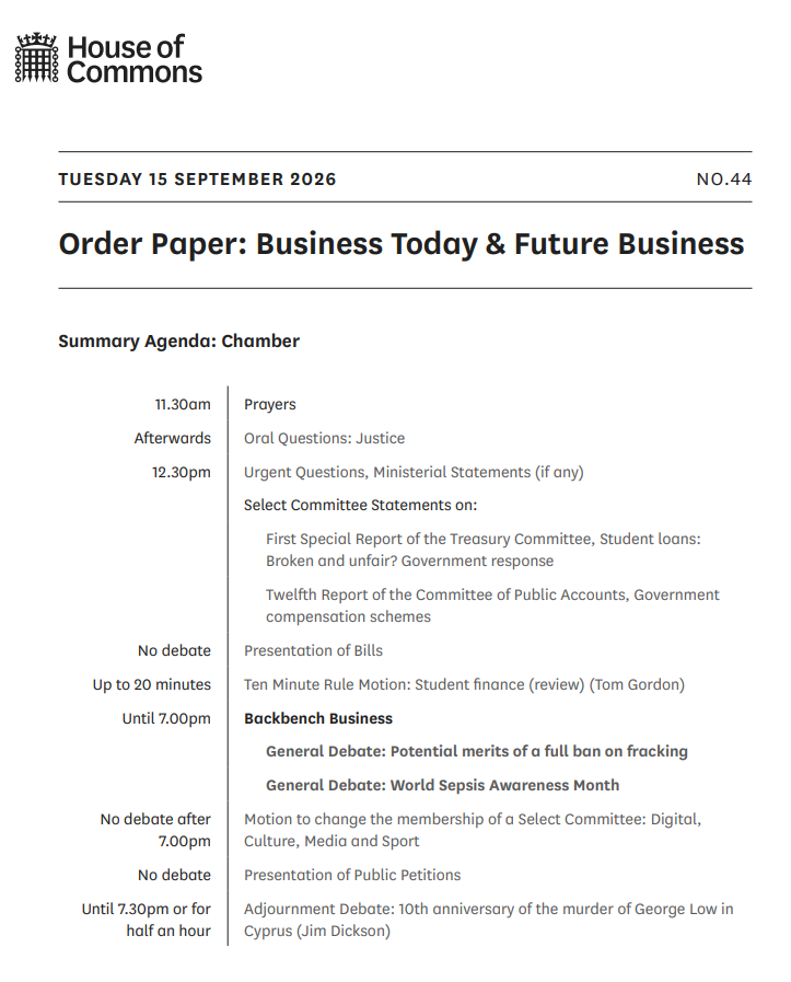 HouseofCommons's tweet photo. The House of Commons sits from 11.30am today starting with @MoJGovUK questions. https://t.co/Nz6KlX1Mhh