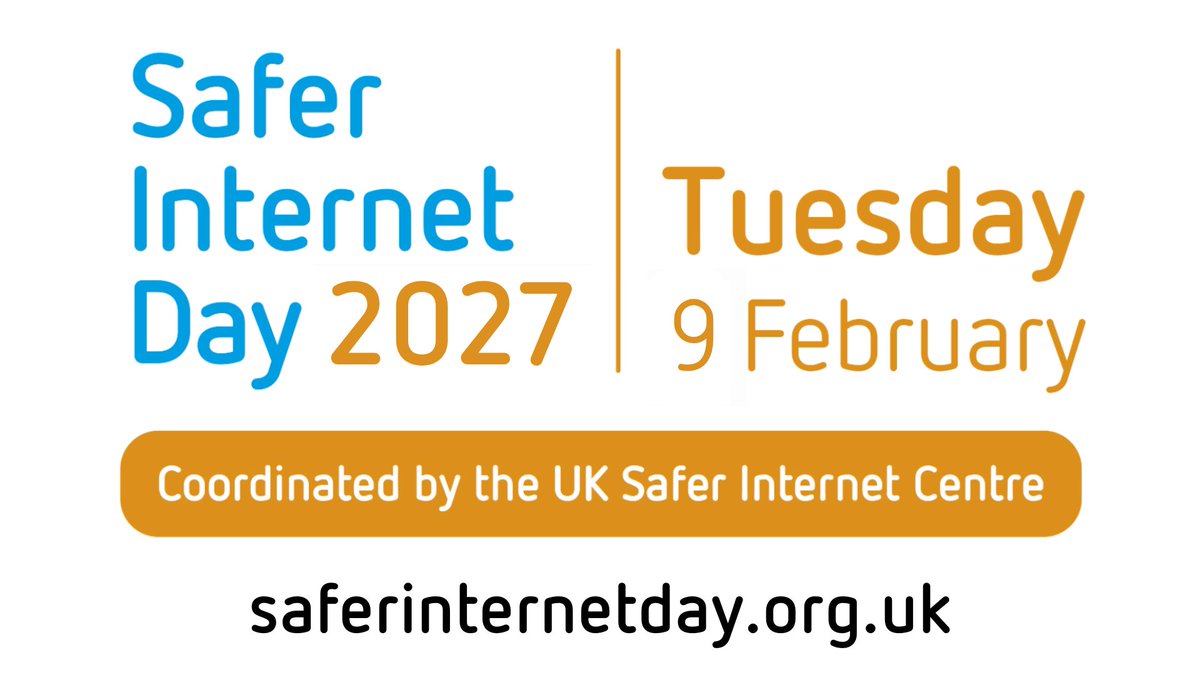 Graphic showing that Safer Internet Day will be 9 February 2027