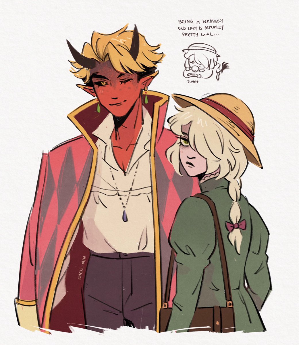 chell_min_says's tweet photo. i thought they’d look cute 🥺 #goldengraves https://t.co/iMppMTanz4