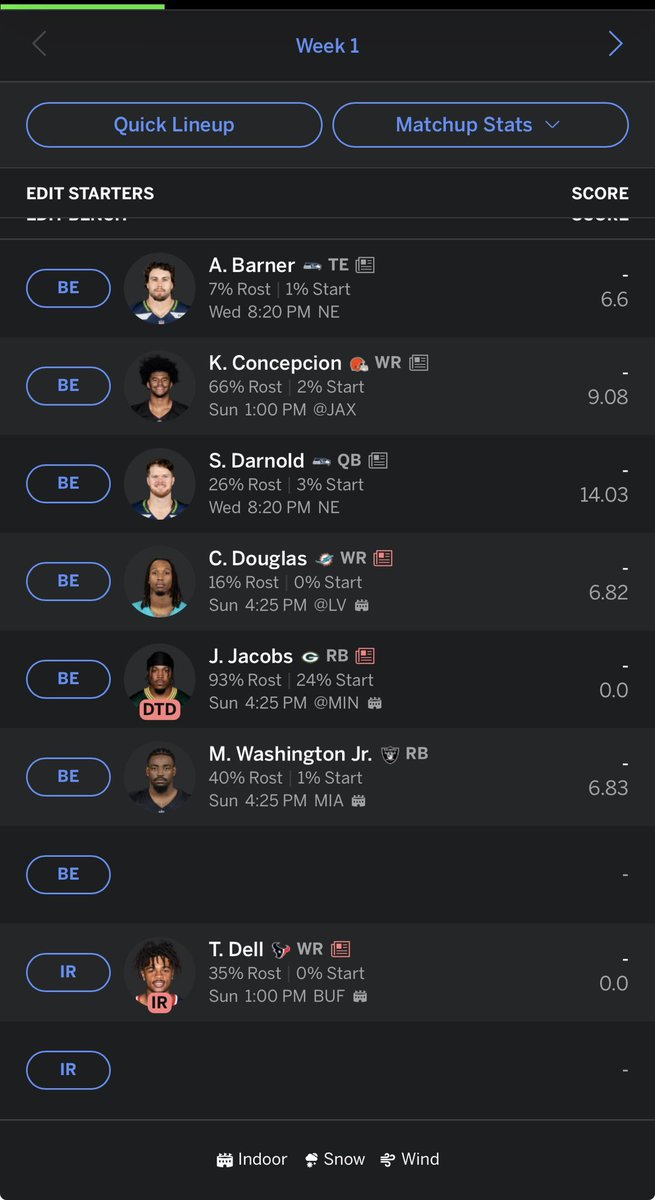 drslim27's tweet photo. @PPRFantasyTips Please help me improve: 14 man league https://t.co/U7HIR3cH8b