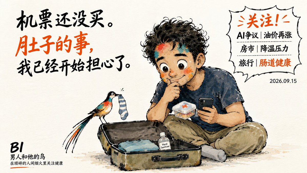 yuhaowen's tweet photo. Travel changes more than the scenery.

New food, water and microbes can mean traveler’s diarrhea.

Safe water, cooked food and clean hands still matter.

BI × GPT | Thomas Lin | ACPN

#TravelHealth #GutHealth https://t.co/DNqaTItICx
