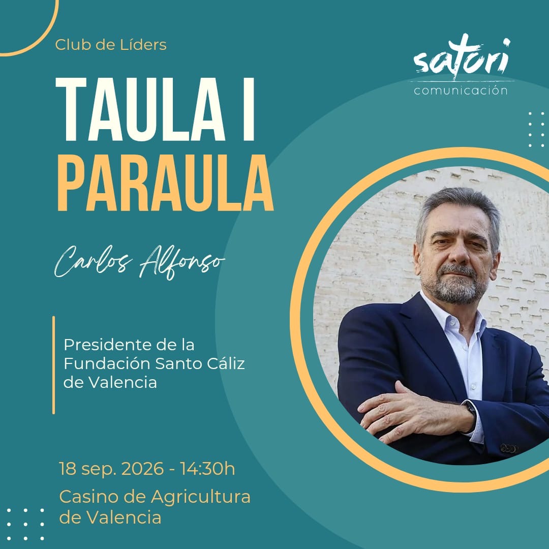 satoridircom's tweet photo. Arrancamos el nuevo curso del #ClubdeLíders, el foro de opinión by #SatoriComunicación, con la participación de Carlos Alfonso @C_Alfonsocu, presidente de la @fsantocaliz, en la edición de septiembre. Como siempre en nuestra sede @CasinoAgrVLC #Raonem #10AnysClubdeLíders https://t.co/2957h9ss3M