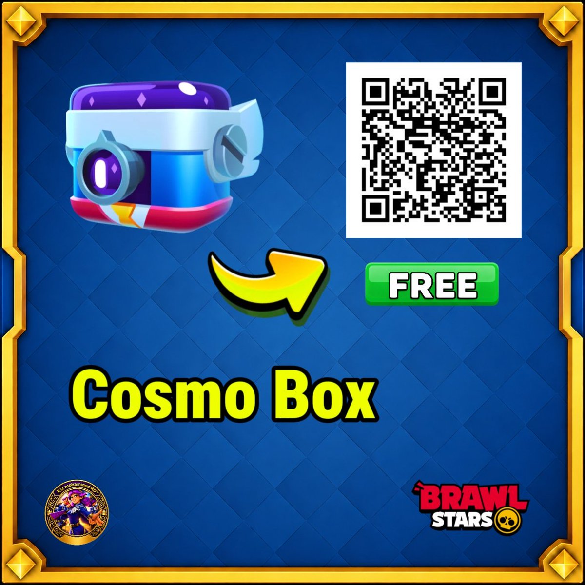 kumohammedrd's tweet photo. Free Cosmo Box in #Brawlstars !

Get it from https://t.co/UvPkCQDuvk

or scan the code

#BrawlStars #CosmoBox #NewSpray https://t.co/K5Z6R1iLfZ
