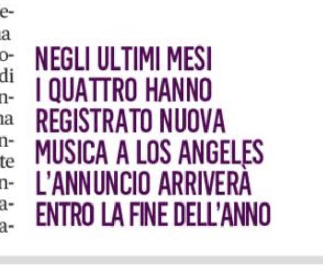 sali_roberto's tweet photo. Il Messaggero sui Måneskin!
Nel 2027 due concerti a Roma: Ciro Massimo o Stadio Olimpico
negli ultimi mesi i Måneskin hanno registrato nuova musica a Los Angeles: l’annuncio arriverà entro la fine dell’anno!
Al Festival di Sanremo i Måneskin potrebbero essere ospiti TUTTE le sere https://t.co/DNp0FeLYZJ