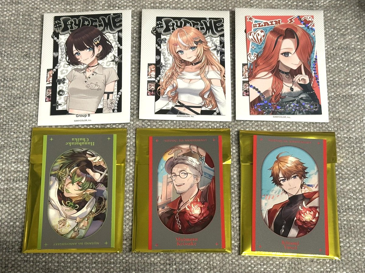 me_0831's tweet photo. 【交換】 にじさんじ 8th ランダムメタルカード Bグループ HYPE-ME ランダムフォト風カード Aグループ

譲：画像1枚目
求：画像2枚目

郵送>都内手渡し

検索からでもお気軽にお声掛けください🙇🏻‍♀️ https://t.co/UOBCO5n99R