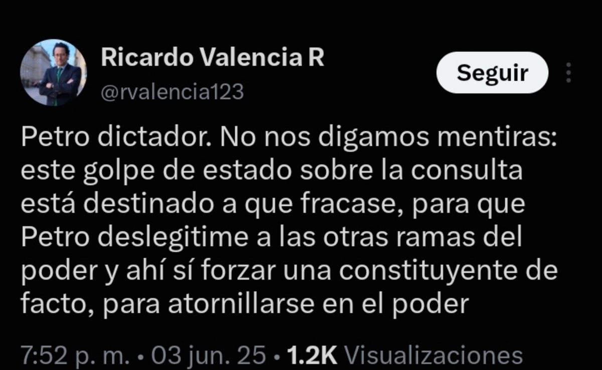 juanialferez's tweet photo. A los que dicen que Ricardo valencia era amigo de Petro y que por eso hablo bien de las cifras de su gobierno, 👇 https://t.co/eiPbpPPMD7