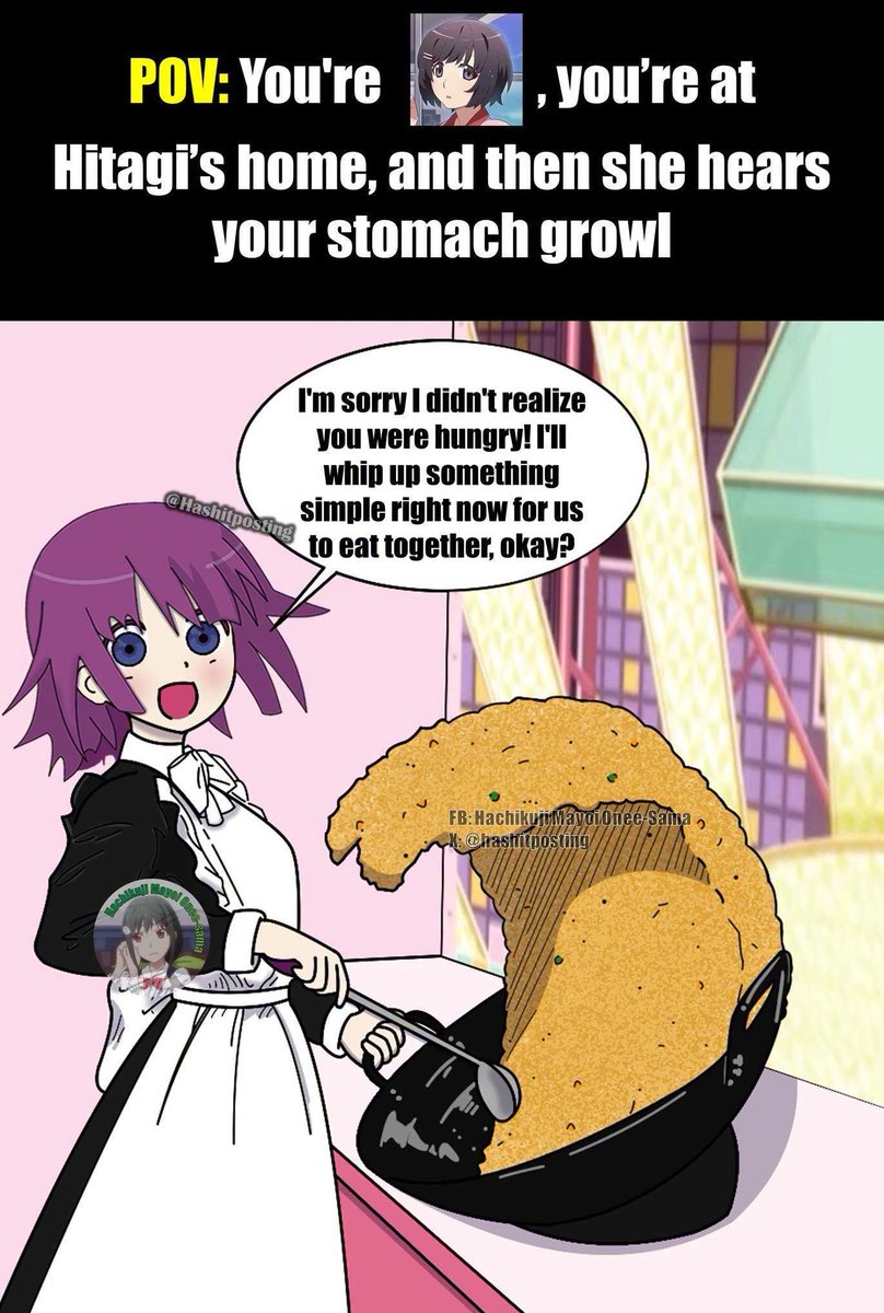 hashitposting's tweet photo. Hanekawa won't go hungry as long as Hitagi is there.
#MonogatariSeries #monogatari #bakemonogatari #物語シリーズ #curi #curimonogatari https://t.co/DLCihXNTC1
