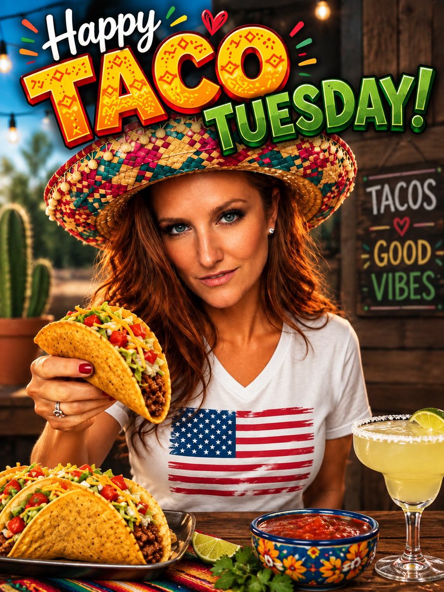 Tedette1106's tweet photo. Happy TACO Tuesday Friends! 🌮

Have a wonderful day! 

🤍🇺🇸 https://t.co/gDxZzUhTBx