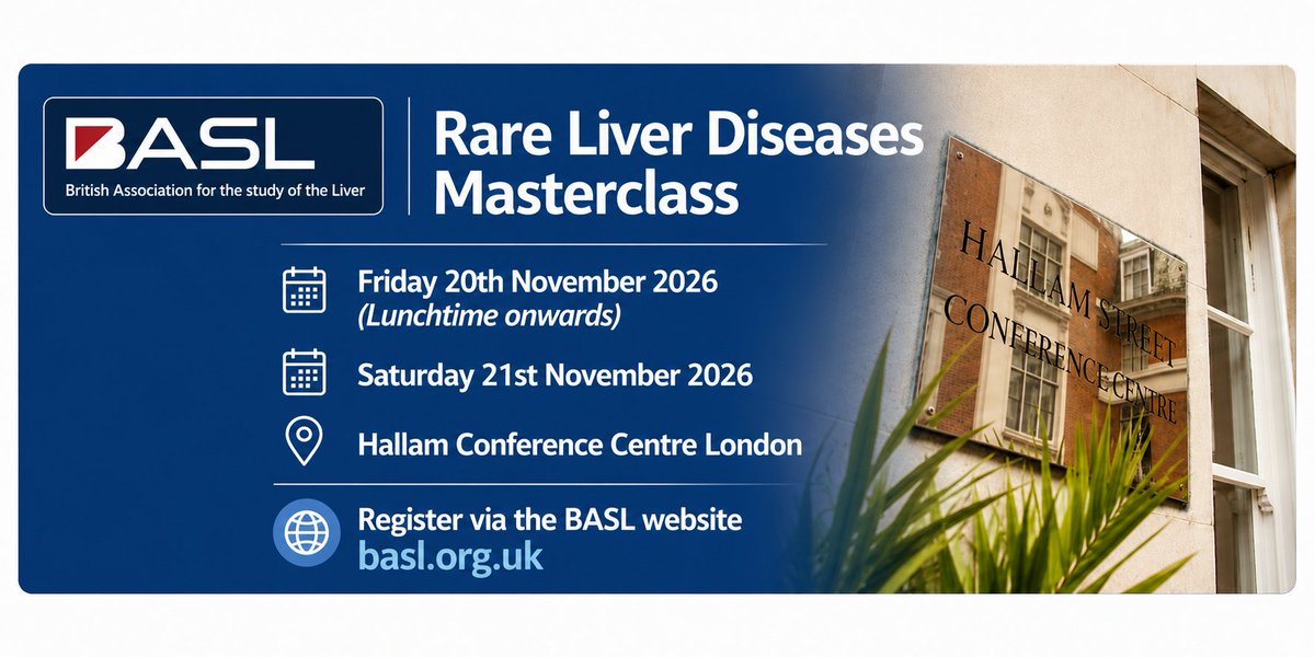 BASLedu's tweet photo. Rare Liver Diseases 2 day F2F Meeting - View the programme here  https://t.co/FJbNcVgrnh  Further information on the BASL website https://t.co/MoT7pHqcdR