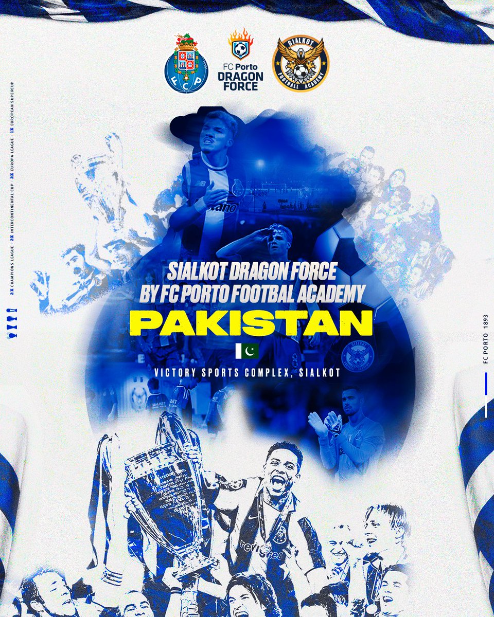 FCPorto's tweet photo. E agora, o Paquistão 🇵🇰 FC Porto reforça presença internacional com nova escola de futebol Dragon Force 💙

Sialkot será a nova porta de entrada do FC Porto num dos maiores mercados da Ásia 🤝

+ info: https://t.co/0jsodbMg0u https://t.co/oVxiWAgTMf