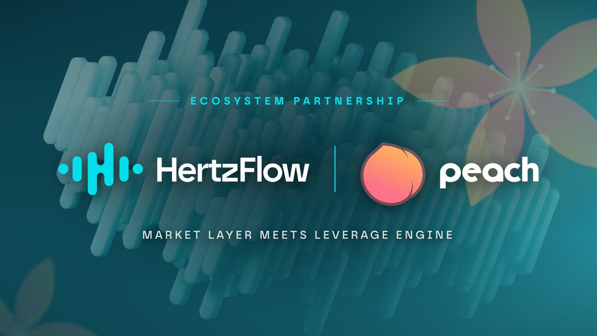 Hertzflow_xyz's tweet photo. HertzFlow has officially partnered with Peach @peachlfg.

Peach @peachlfg is the market layer for on-chain assets: Aggregator, Launchpad, Terminal, Bridge.

Peach has been powering HertzFlow mainnet since our Day 1 and will extend our reach to @arc, and beyond https://t.co/WHSF9hn9P7