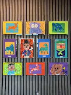franklinspecial's tweet photo. During its meeting, the FSD School Board and Dr. Snowden recognized FSD Artist of the Month, Mae Safar, a 2nd-grade @fssdPGES student. Mae created a beautiful Eric Carle-inspired piece in Mrs. Hamby's class. This month, PGES student art is displayed in the Central Office gallery. https://t.co/fBuM0kLNOC