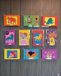 franklinspecial's tweet photo. During its meeting, the FSD School Board and Dr. Snowden recognized FSD Artist of the Month, Mae Safar, a 2nd-grade @fssdPGES student. Mae created a beautiful Eric Carle-inspired piece in Mrs. Hamby's class. This month, PGES student art is displayed in the Central Office gallery. https://t.co/fBuM0kLNOC