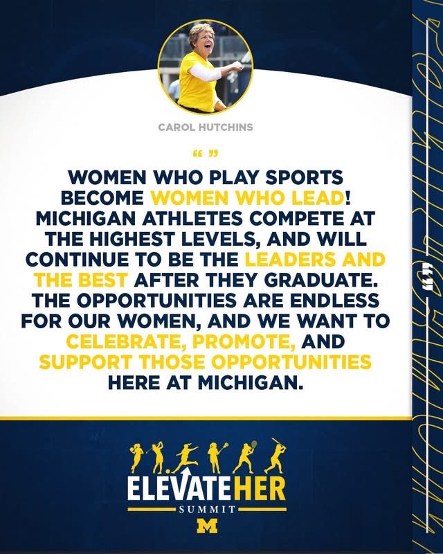 UMCoachHutch's tweet photo. Join Michigan Athletics at Crisler Center October 15, 5:30-7pm to promote, support, celebrate and connect with our Women’s Sports programs! We are #BuildingThe Future! https://t.co/fo99BxLBjP