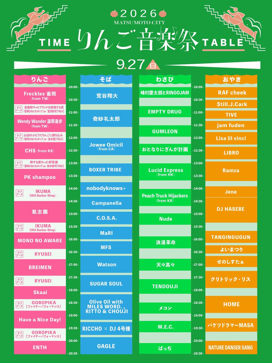 WeAreNDG's tweet photo. NATURE DANGER GANG新曲
『愛と平和と混沌と狂乱』🍜

9/27りんご音楽祭にて初披露決定‼️🍎

最速予習動画をcheck⤵︎✨

#NDG
#NATUREDANGERGANG
#りんご音楽祭 https://t.co/XR4Os03XTs