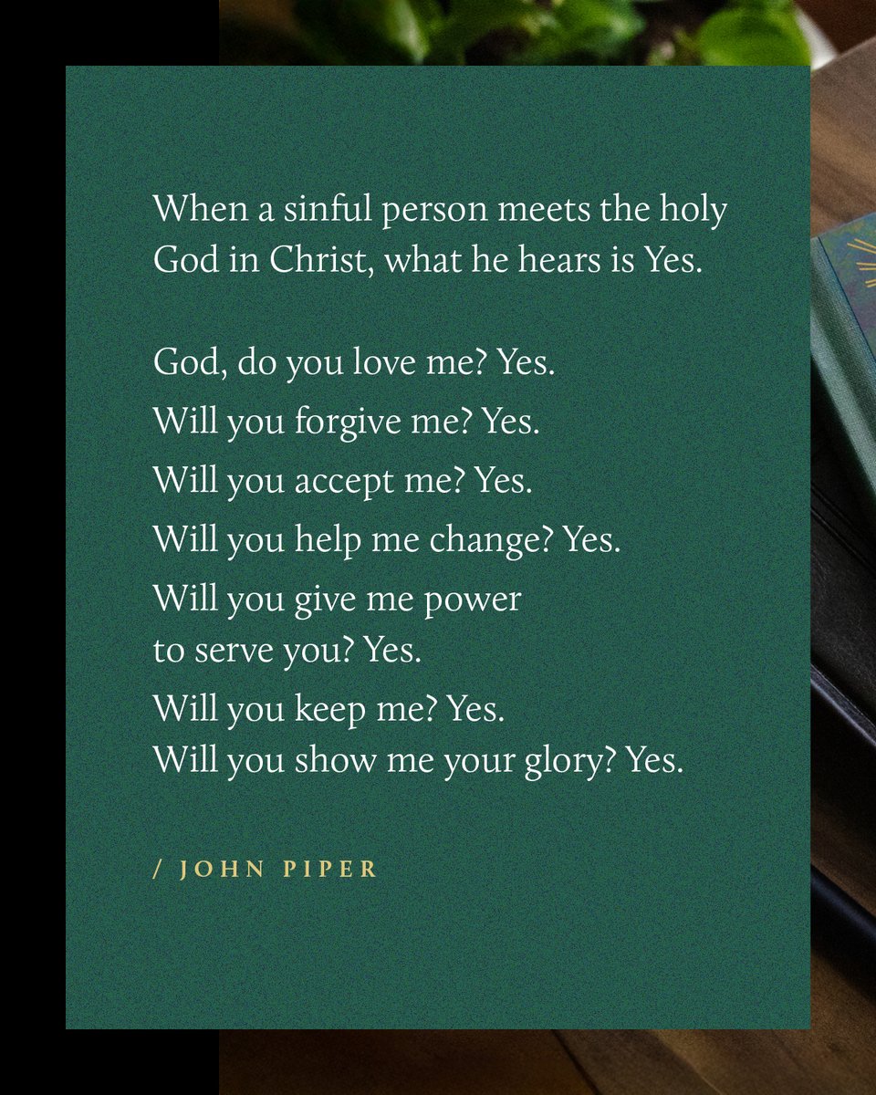 desiringGod's tweet photo. How many of your prayers sound like this?

“God, do you still love me?”
“Will you forgive me?”
“Can I really change?”

The gospel answers with one word: Yes.

Because of Jesus, God’s grace isn’t just for yesterday — it’s for tomorrow too.

That’s the hope found in ‘Future Grace’ by John Piper: trusting God’s promises for every day ahead. 

Available as a revised edition at Crossway.

https://t.co/frkXa5pzMf