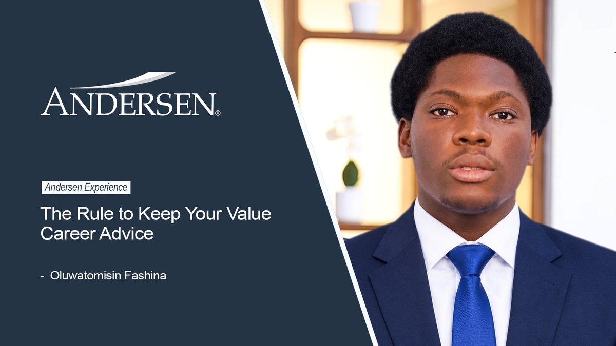AndersenNigeria's tweet photo. The Rule to Keep Your Value | Career Advice
Your value is not just what you know. It is also the standard you set and the value you bring to your work.
Watch for a simple career lesson.
https://t.co/Wy3L5APKkz
#CareerAdvice #InspiredLeadership #AndersenNigeria https://t.co/Mrolk6PyT9