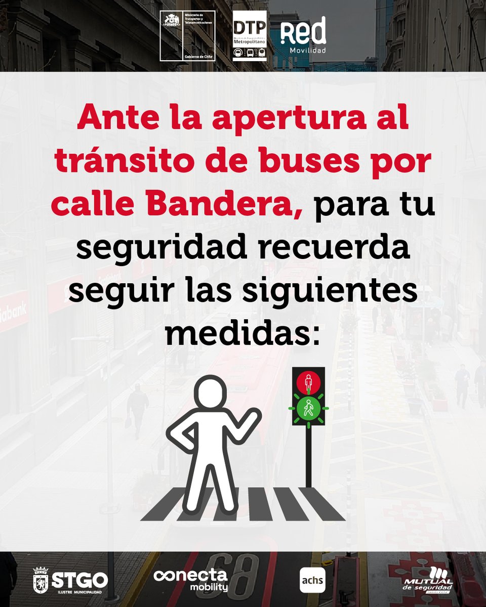 Red_Movilidad's tweet photo. ⚠️Importante⚠️ Pronto se habilita calle Bandera para buses RED. ¿Te mueves en ese eje?
Infórmate de todas las modificaciones para una movilidad más segura👪🚍 https://t.co/4lBU23T9AW