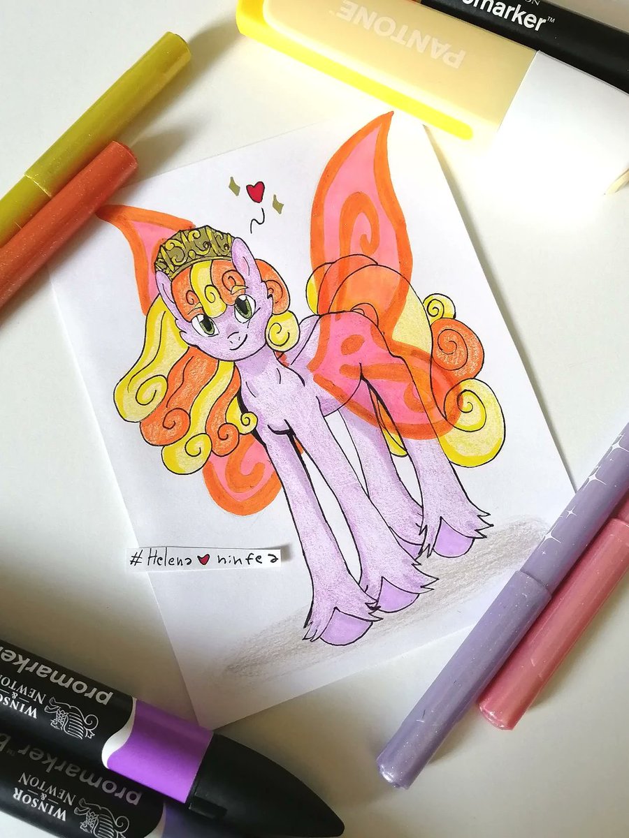 VioletteTimbers's tweet photo. Hi everyone, here’s the latest butterfly-winged horse. I love Jumpy so much. https://t.co/dzIR2YcFkl