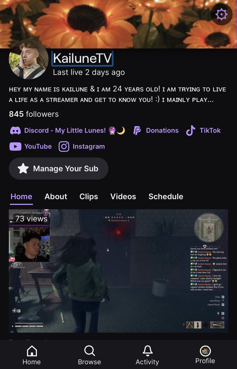 KaiLuneTV's tweet photo. Follow the Twitch! Just need 5 more followers to reach 850! Twitch: KailuneTV 😚  #mlm #gay #gaming #cozystreamer #twitch https://t.co/PPdmxE4KlE