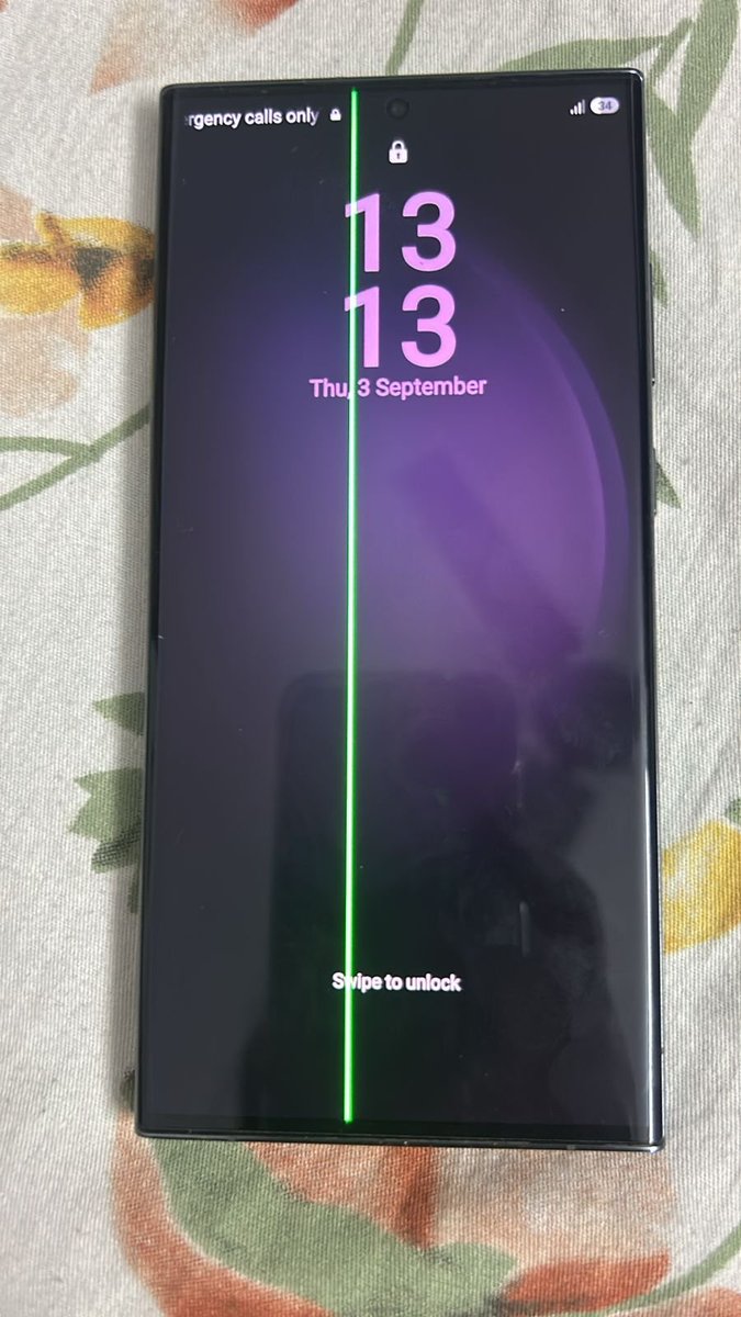 nsasi029's tweet photo. @SamsungIndia My galaxy S23 Ultra ( purchased 07.03.23) has developed a greenline on display automatically. No drop/No damage.This is a known manufacturing defect.

It is very frustrating and giving immense trouble. Pls authorise FOC
 Display replacement. https://t.co/cVUzv39GXg
