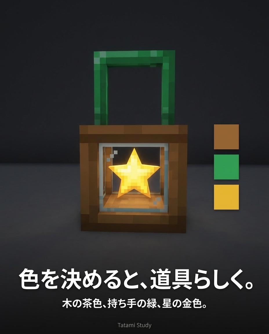 TatamiStudy's tweet photo. 自分だけの道具を作るなら？ 今回は「星を集めるランタン」を想像。ラフ→立体→色→持った姿の4枚です。空を飛べる靴も楽しそう。
#ゲーム制作 #TatamiStudy https://t.co/vgSoHoCA6R
