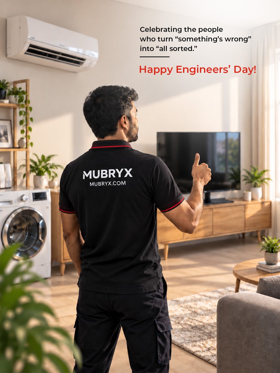mubryx's tweet photo. The fixers. The troubleshooters. The “let me check” people.

Today, we celebrate the minds that turn “something’s wrong” into “all sorted.”

Happy Engineers’ Day from Mubryx.

#Mubryx #EngineersDay #ProblemSolvers https://t.co/qS90lC9QHM