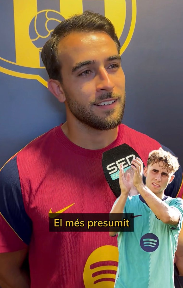 BarcaUniversal's tweet photo. ❗️ Eric García describing his teammates:

• The funniest: Szczęsny  
• The most annoying: Fermín  
• The most pretentious: Lamine  Yamal
• The most intelligent: Me  
• The most competitive: Gavi  
• The player Flick scolds the most: Adeyemi  
• The most likely to become a coach: Me  
• The player you wouldn't want as an opponent: Cancelo  
• The one who pays the bill most often: Lamine and Raphinha .
• The best coaches I've worked with: Hansi Flick, Pep, Míchel and Luis Enrique .
• The player who surprised me the most: Gordon  
• My closest friends in the locker room: Pedri, Dani and Joan Garcia.