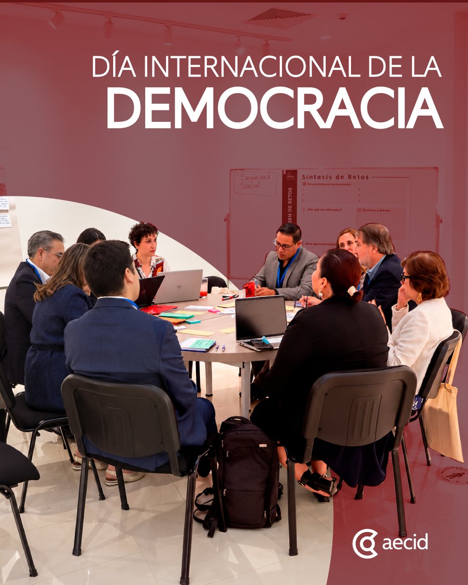 AECID_es's tweet photo. Hoy, Día Internacional de la Democracia, hablamos de quién participa en la vida pública, cómo se buscan acuerdos y cómo se protegen los derechos. Son las tres líneas del Programa Democracia de la AECID en América Latina y el Caribe: https://t.co/LMZFL5yVMY