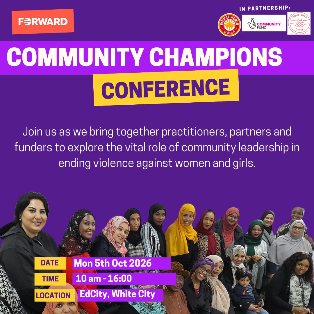 FORWARDUK's tweet photo. Celebrating Community Champions!

We’re proud to bring together passionate and inspiring Community Champions who are making a real difference in their communities. 💜

Registration link in our bio ! 

#FORWARD #CommunityChampions #CommunityLeadership #EndingFGM #FGM https://t.co/MNCYSz9AQ4
